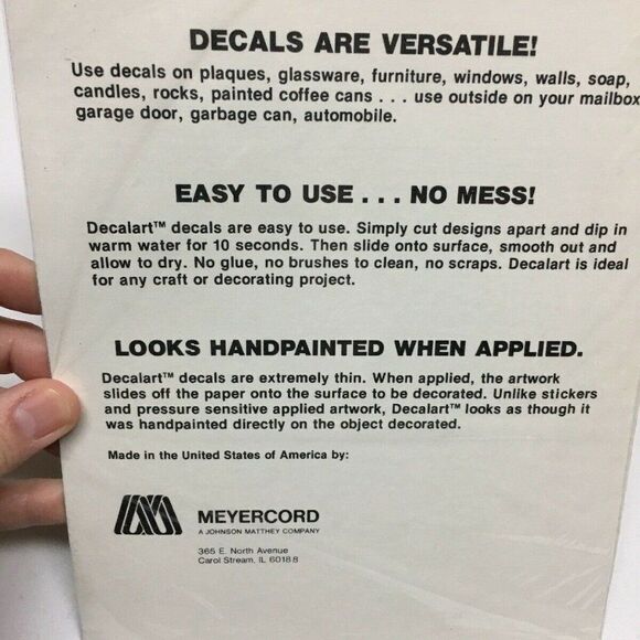 Decal Art Meyercord Abigail Water Applied Decal - Picture 4 of 6
